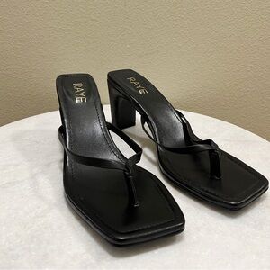 RAYE Black Heeled Sandals